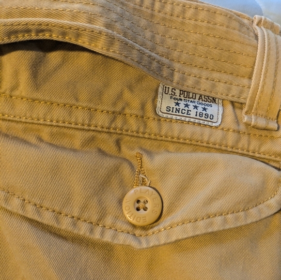 🍁U.S. Polo Assn. Players Edition Mens Baggy Cargo Shorts Size 36 Y2K - Picture 9 of 12